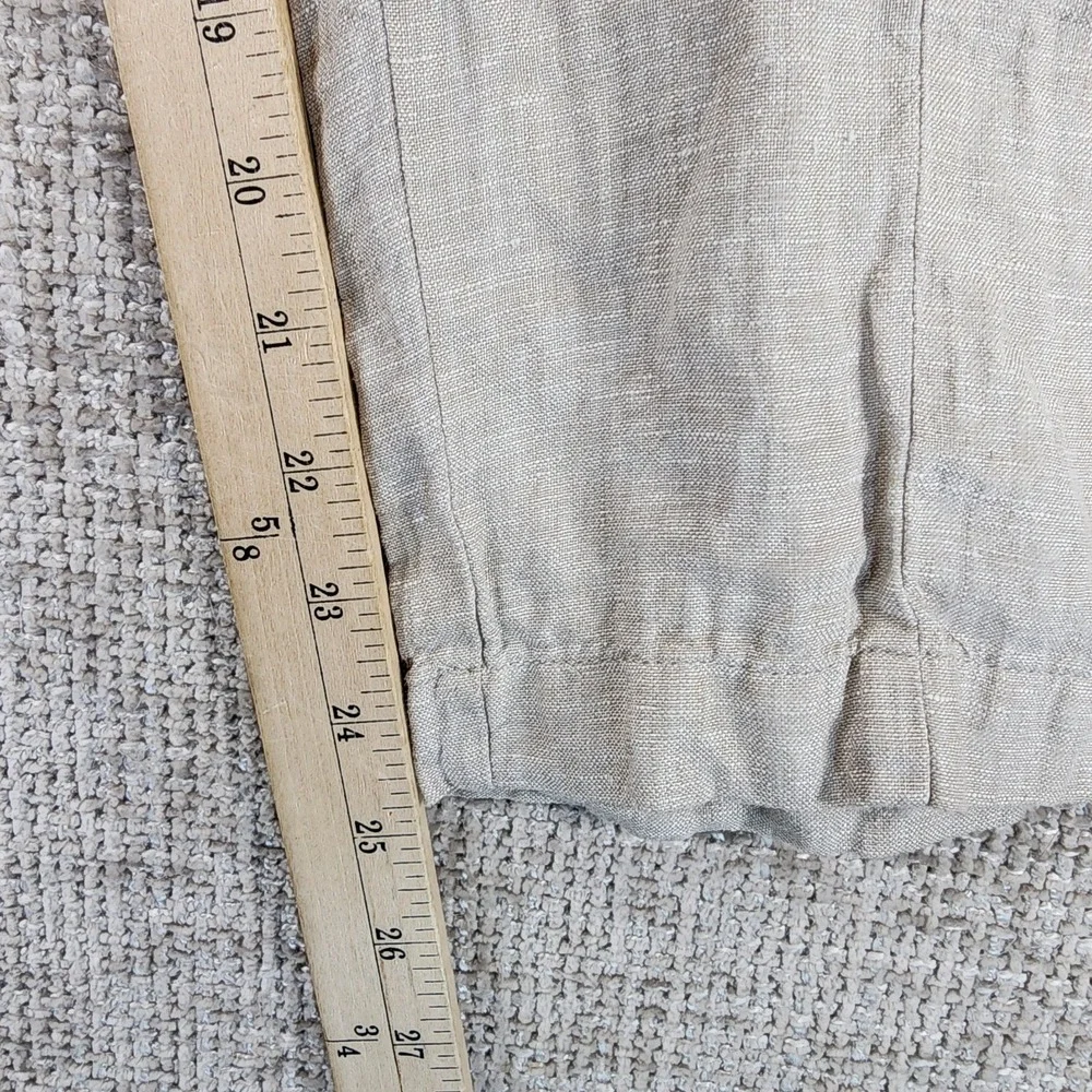 Quince 100% Linen Pants Womens S Natural Beige Pull On Light Taper Quiet Luxury